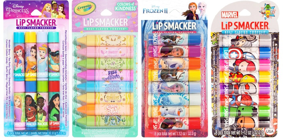4 pack of Lip Smacker lip balms