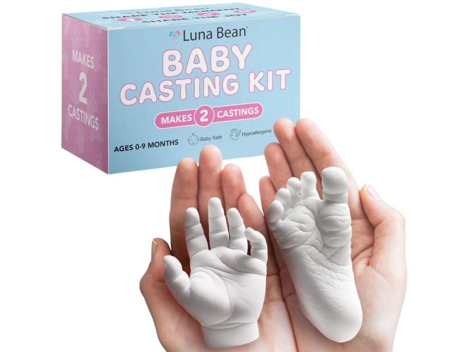 Luna Bean Baby Footprint & Hand Mold Casting Kit
