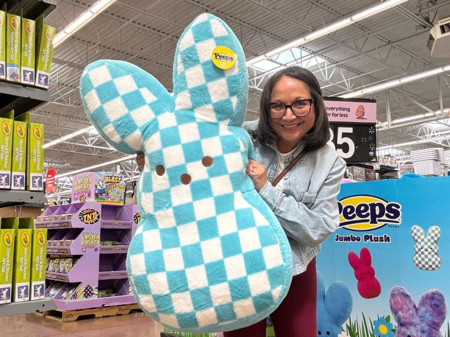 Peeps Checkered Bunny Plush