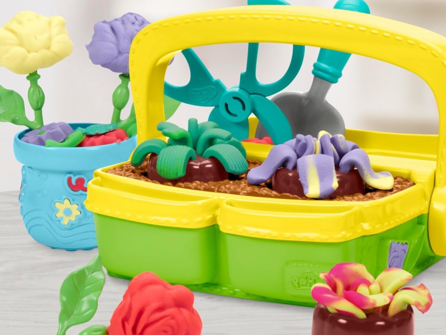 A Play-Doh gardening set.