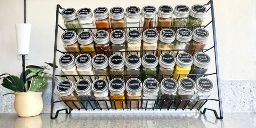 Spice Rack Organizer w/ 36 Jars, Labels, & Funnel Just $25 on Amazon