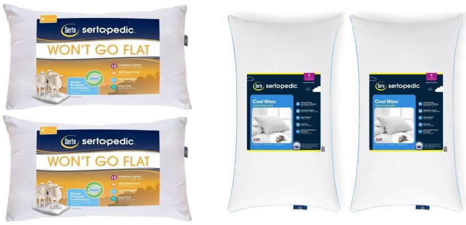 Stock images of Serta King Pillow 2-Packs