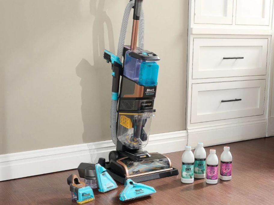 Shark CarpetXpert HairPro (includes StainStriker bundle), includes additional attachments and bottle of cleaning solution