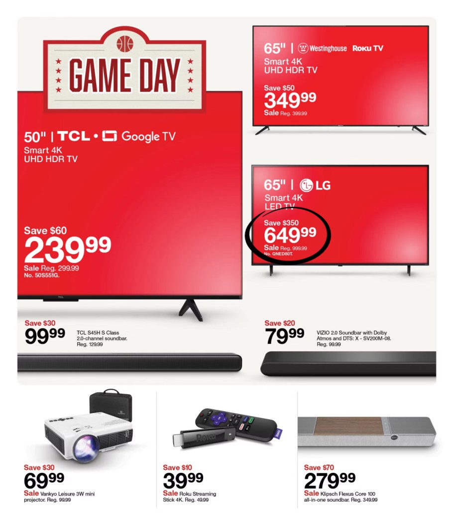 page from Target ad