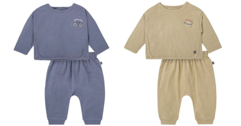 two piece baby set in different tones