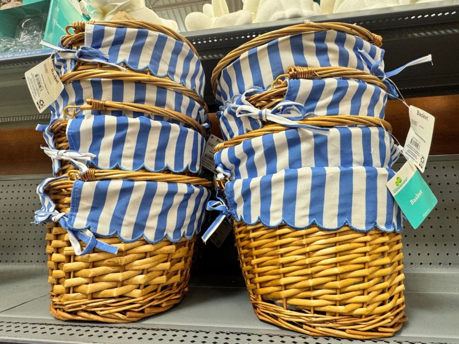 Way to Celebrate Striped Easter Basket