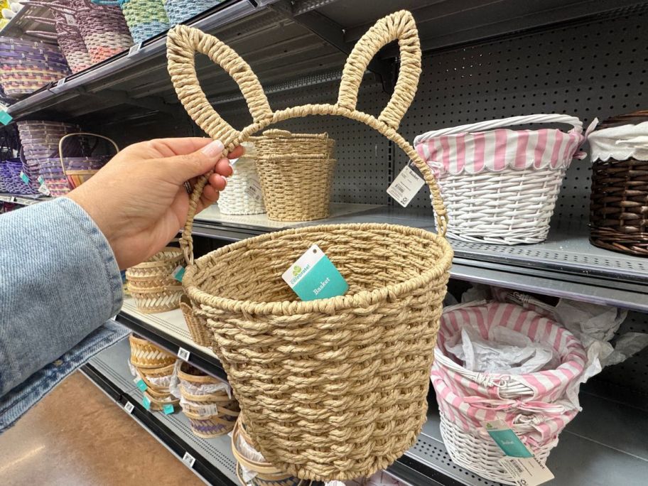 Way to Celebrate Bunny Handle Basket from Walmart