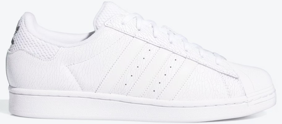 All white adidas sneakers