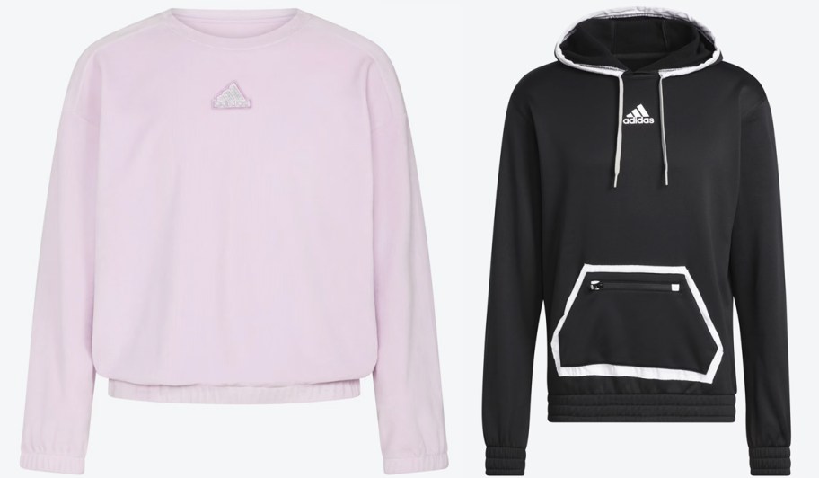 Purple and black adidas sweatshirt