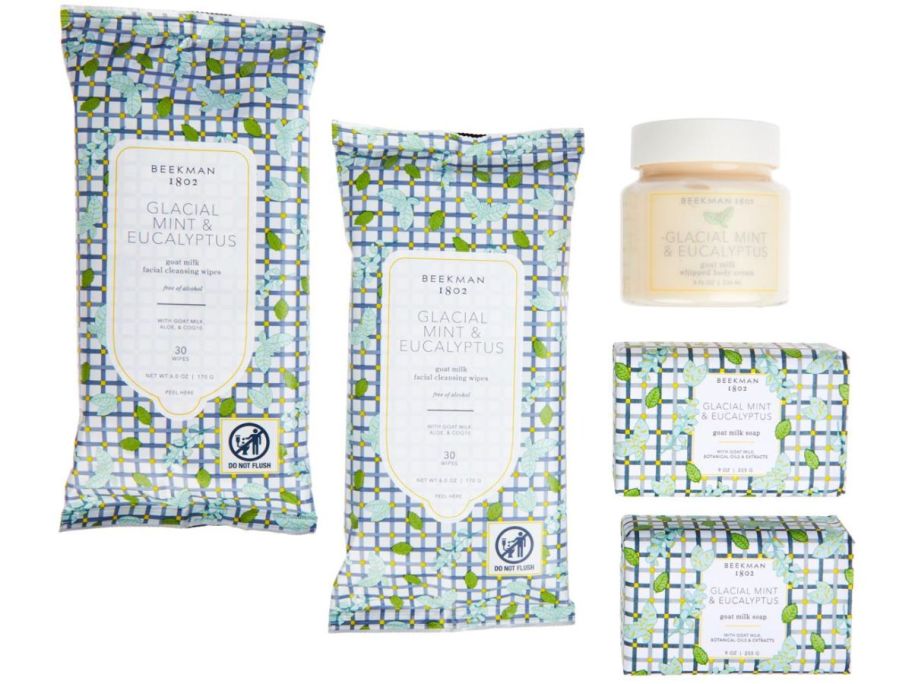 Beekman 1802 Goat Milk 5-Piece Mint Eucalyptus Bath & Body Set