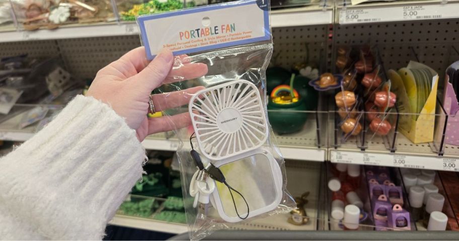 Portable Fan in hand in store