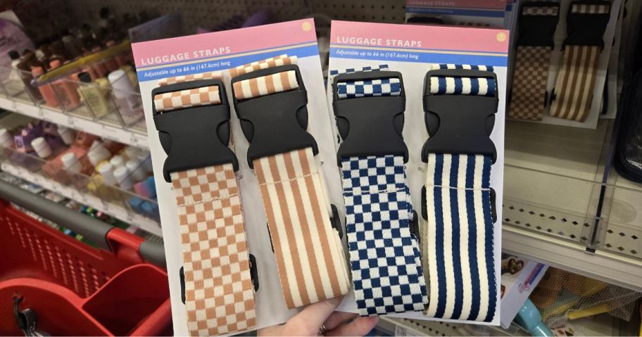 Luggage Straps in hand in store