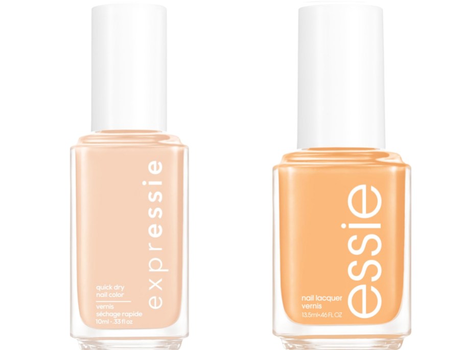 nude and orange shades of essie Nail Polishes