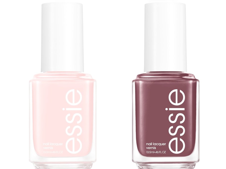light pink and mauve shades of essie Nail Polishes