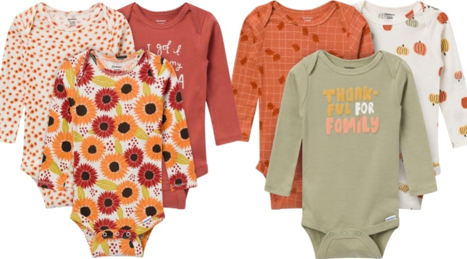 two 3-pack onesies