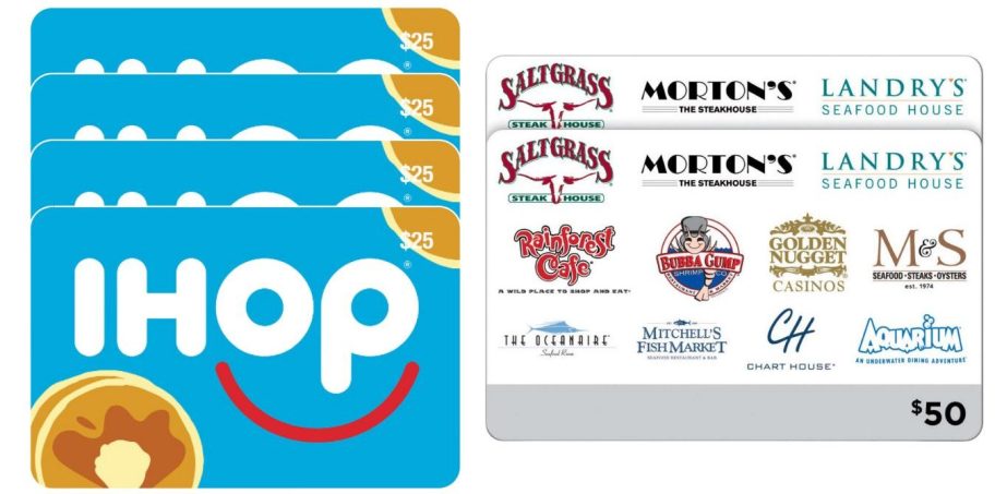 ihop and landrys gift cards