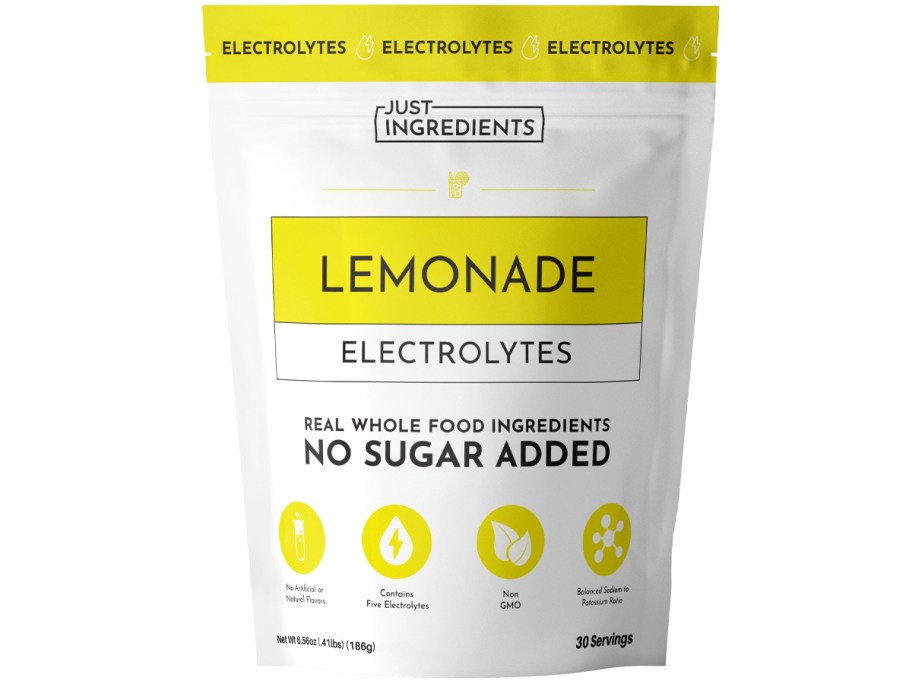 just ingredients lemonade electrolytes bag 