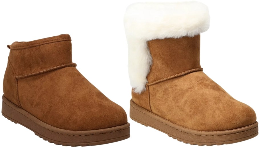 two cozy ankle boots