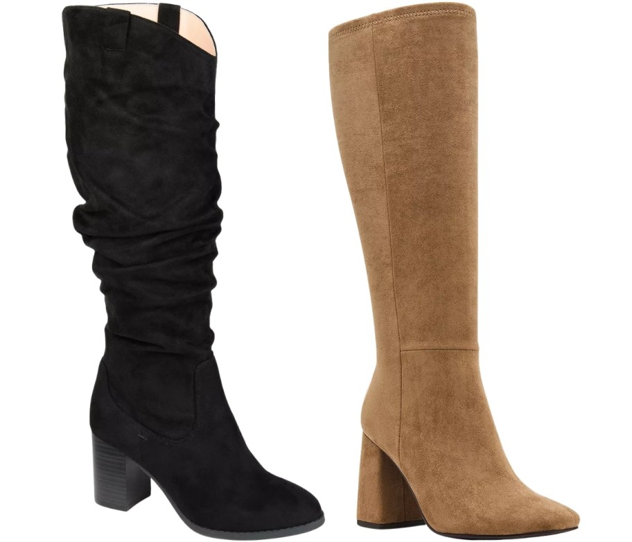 two pair of womens tall boots