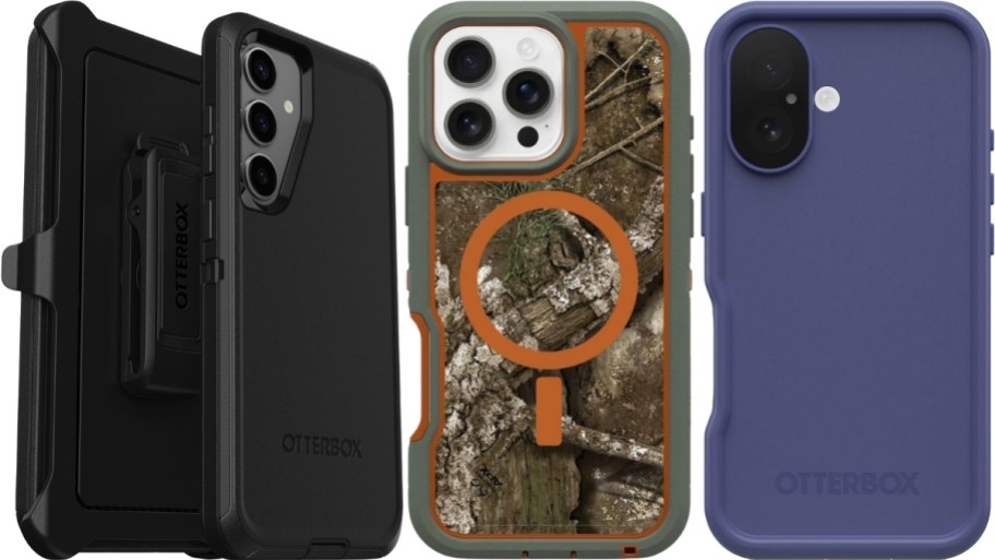 phone cases in three different styles