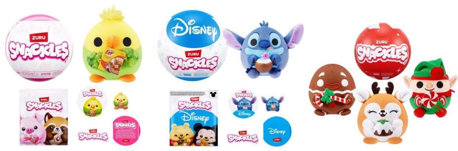 three snackles capsules