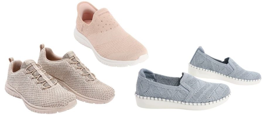 three skechers shoes