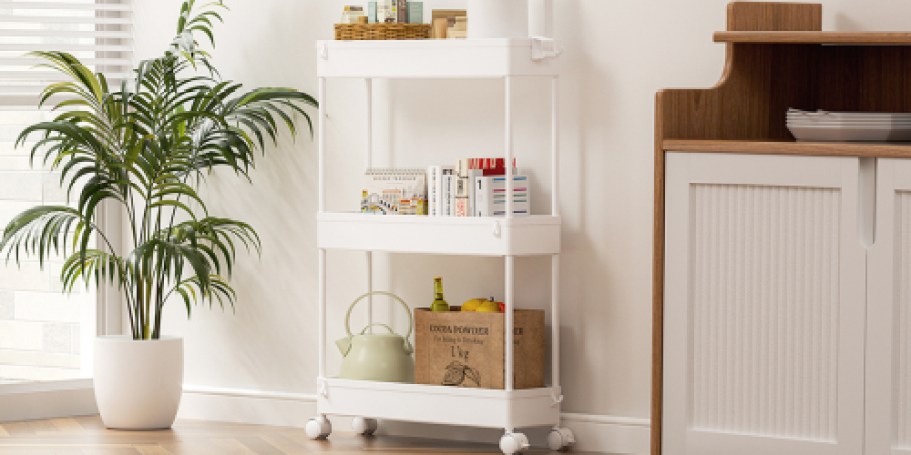 Slim Rolling Storage Cart Just $9 Shipped for Prime Members (Reg. $22)
