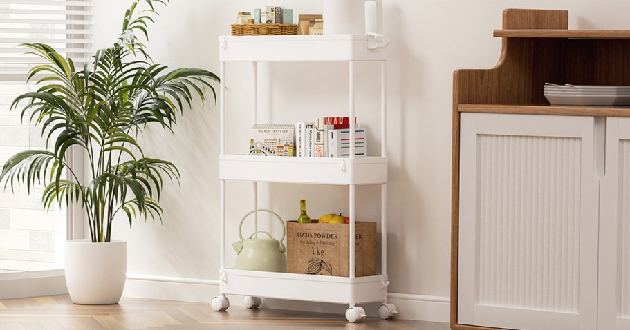 Slim Rolling Storage Cart Just $9 Shipped for Prime Members (Reg. $22)