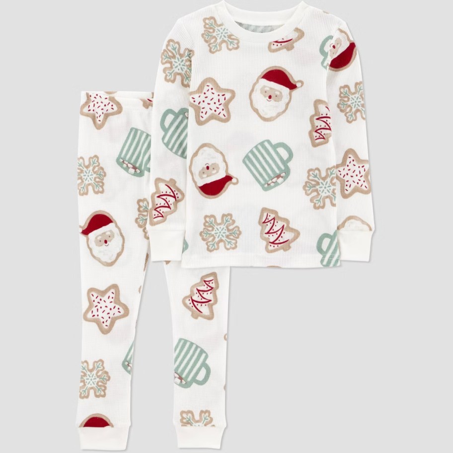 stock photo of christmas toddler pajamas