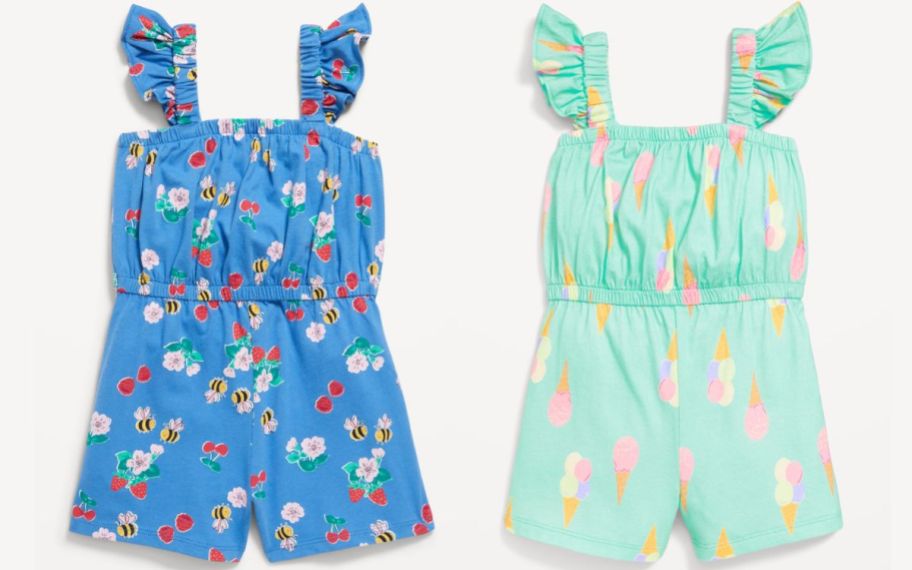 TWO TODDLERS ROMPERS