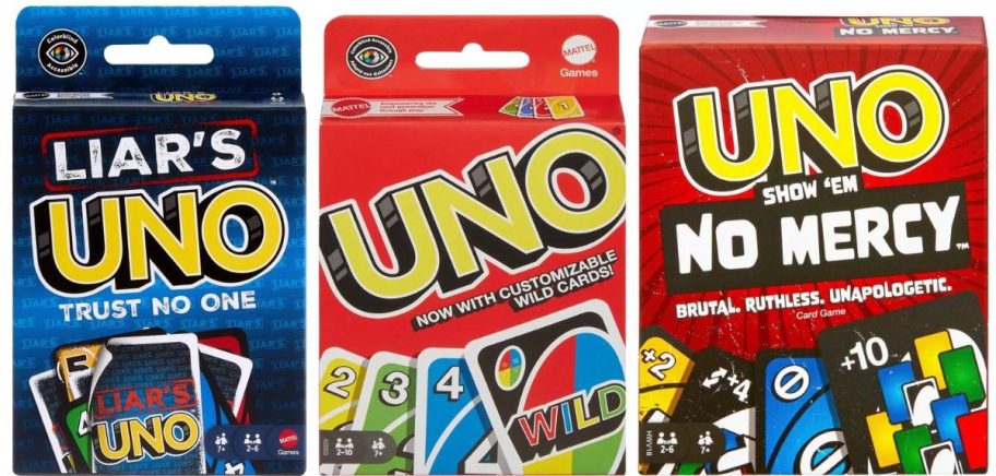 three uno card games