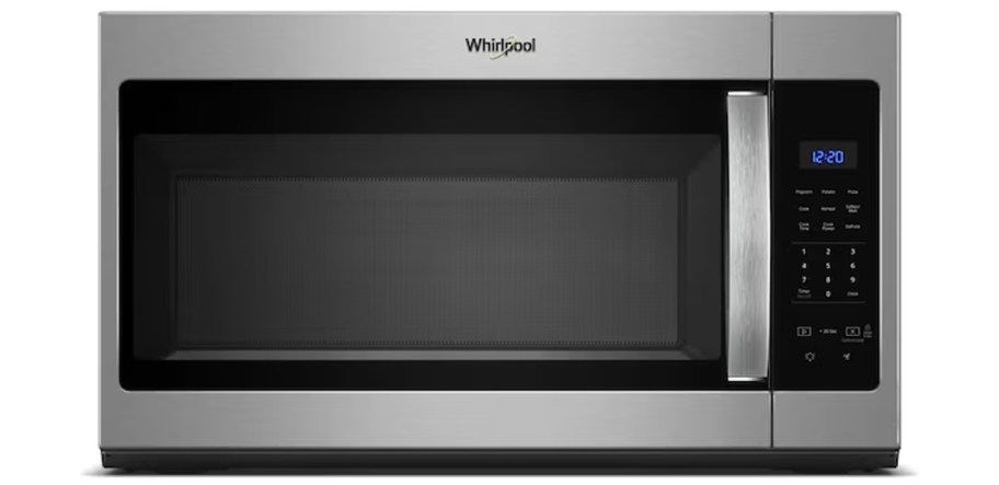 stainless steel whielpool microwave 