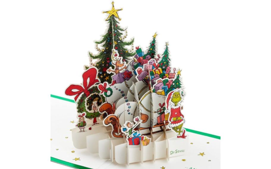 Grinch christmas pop up card