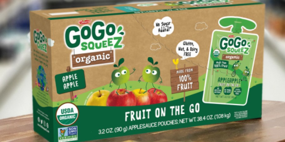 GoGo SqueeZ Organic Applesauce Pouches 48-Pack Only $16.87 Shipped on Amazon (Just 35¢ Each)