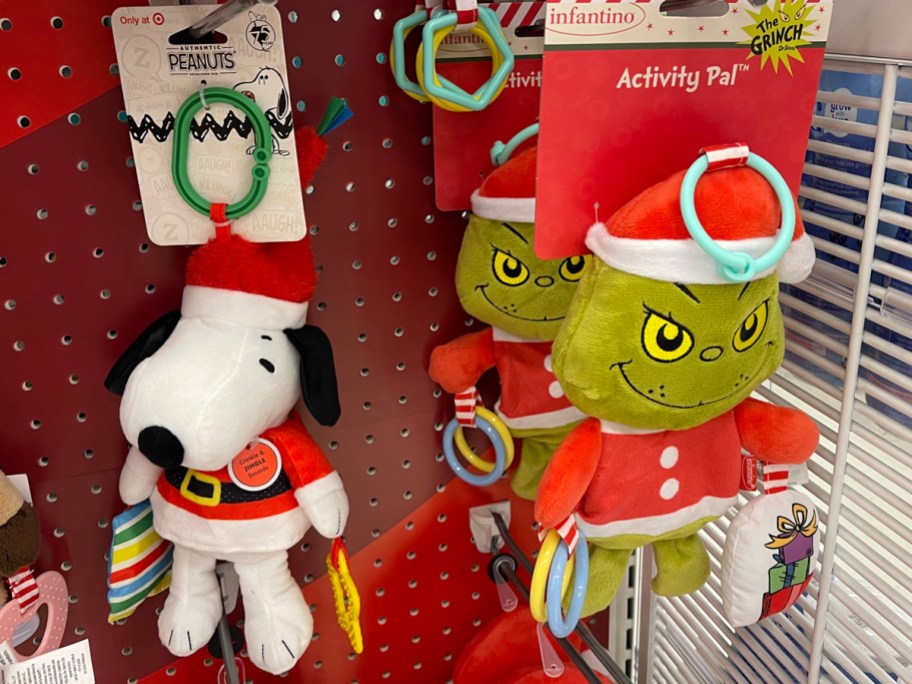 Infantino Grinch and Peanuts Snoopy Holiday Activity Toy