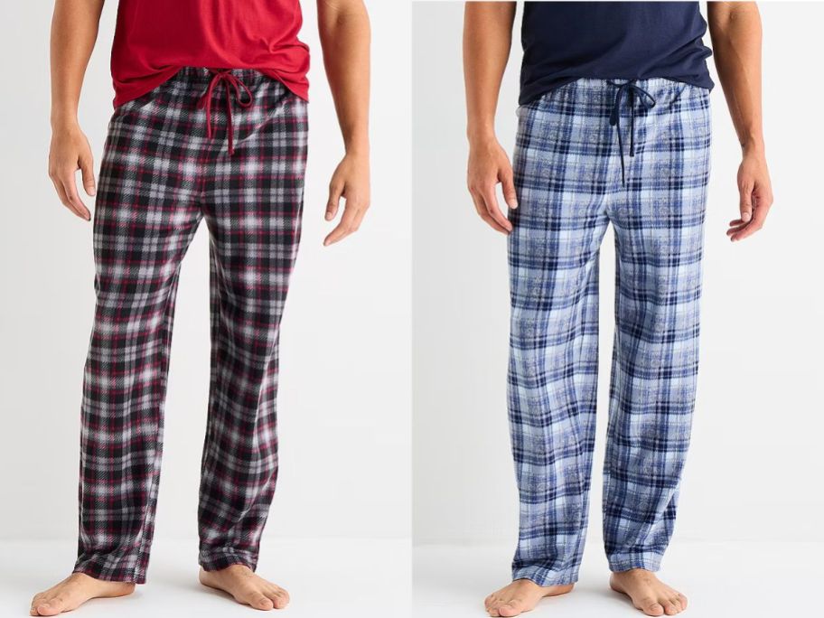 Stock images of two JCPenney Pajama Pants for men