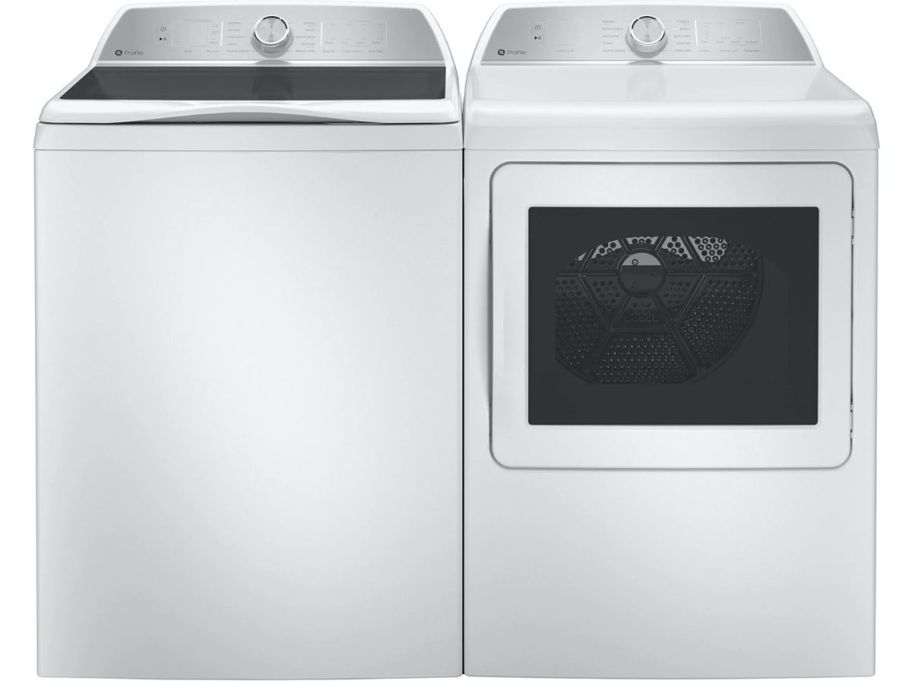 Stock images of GE washer and dryer