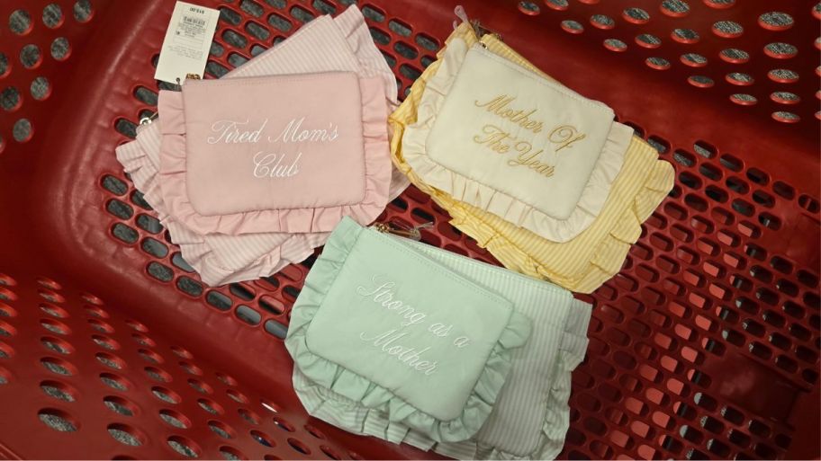 Mother day bags inside of a shopping cart