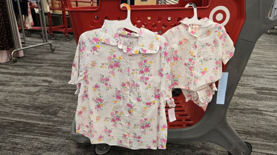 mommy and me pj sets on shopping cart