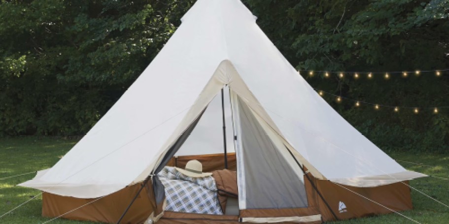 Turn Camping into Glamping w/ This Ozark Trail Yurt Tent (Includes Built-In Lights!)