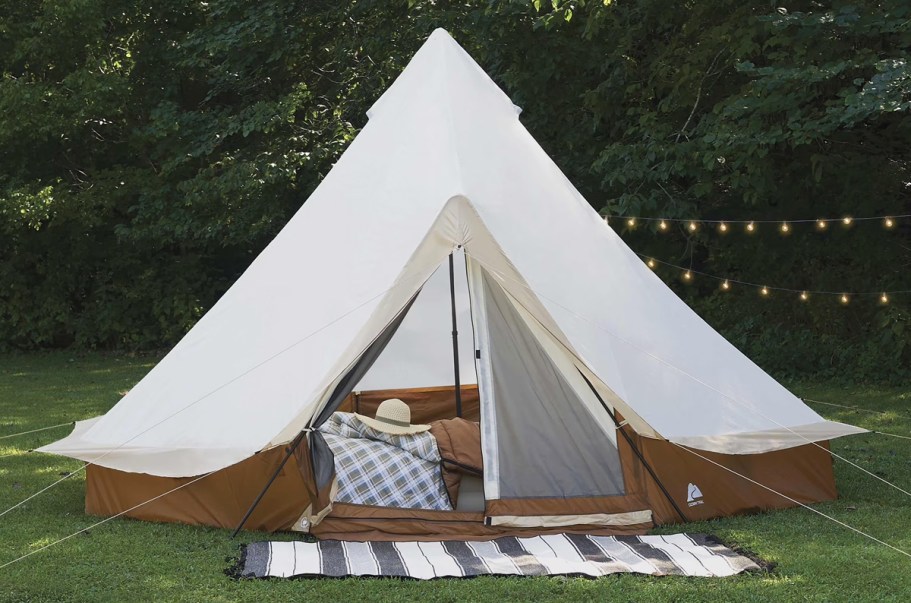 Turn Camping into Glamping w/ This Ozark Trail Yurt Tent (Includes Built-In Lights!)