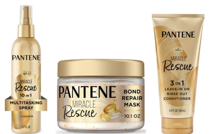Three different Pantene rescue products