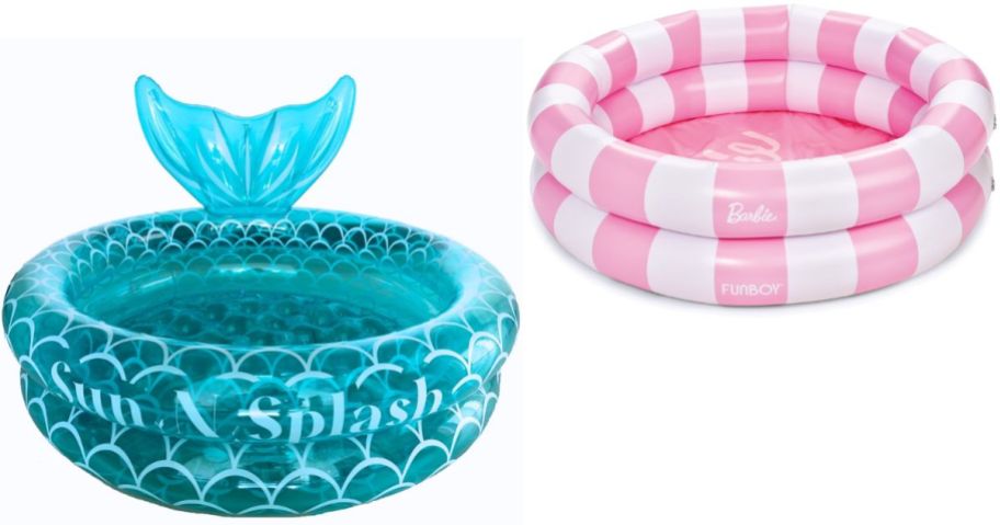 Stock imags of two inflatable pools