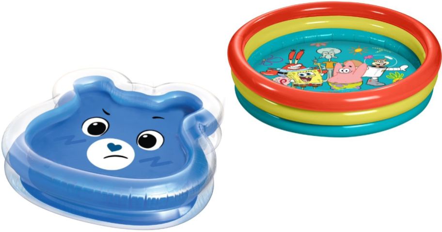 Stock images of two inflatable pools