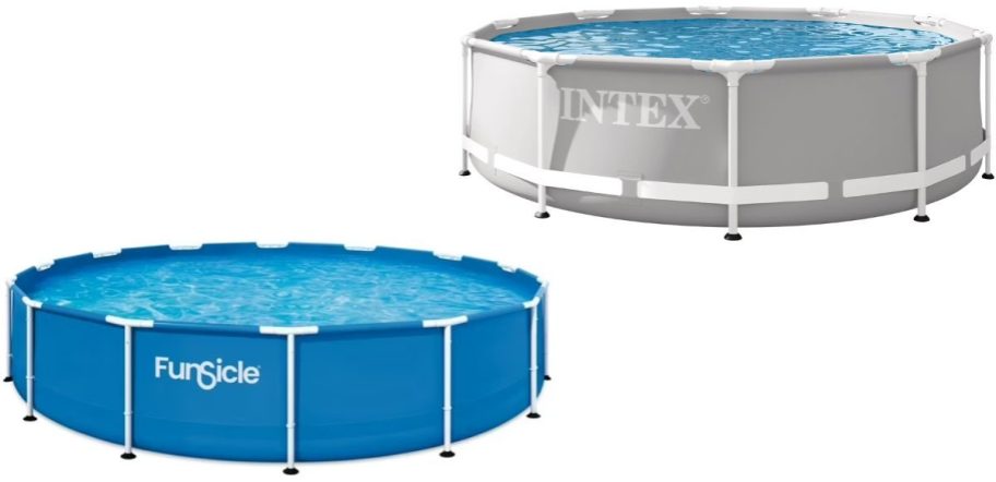 Stock images of two above ground pools