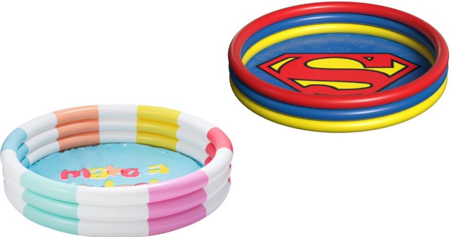 Stock images of two inflatable pools