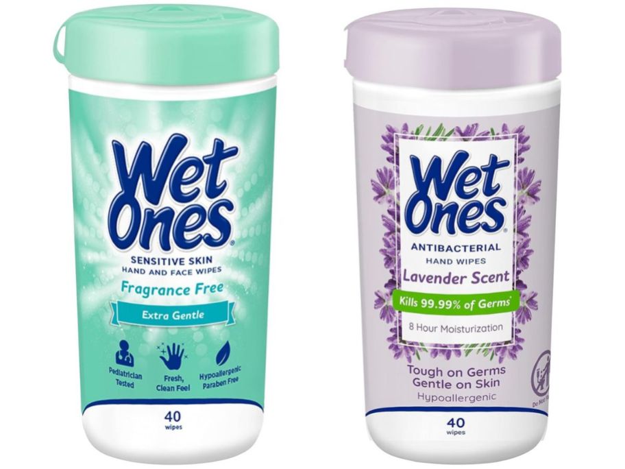 Two stock images of wet ones canisters