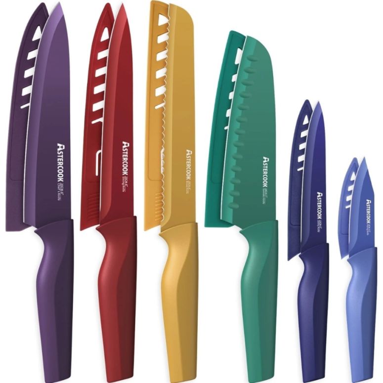 12 piece knives set in multiple colors