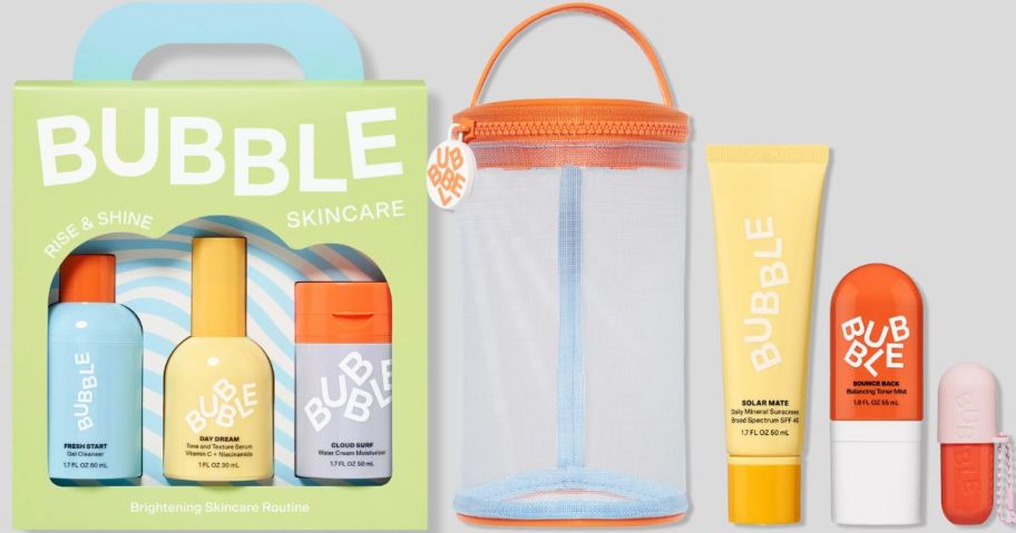 bubble skincare trial kits