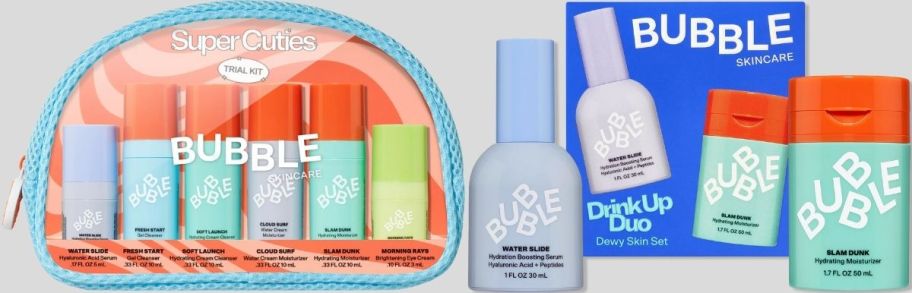 bubble skincare trial kits